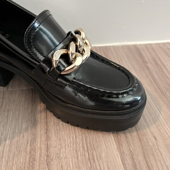 Guess Kimilee Platform Chunky Black Loafer Y2K Grunge Size 8.5 - Picture 3 of 9